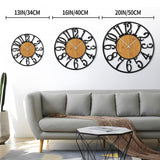 LEIKE Large Wall Clocks,Silent,Non Ticking,Battery Operated Rustic Round Modern Big Wood Wall Clock for Living Room, Bedroom,Kitchen,Farmhouse,Office,Home Decor LEIKE