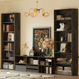 IRONCK Bookshelves and Bookcases Set of 2 Floor Standing 6 Tiers Display Storage Shelves 70 in Tall Bookcase Home Decor Furniture for Home Office, Living Room, Bed Room IRONCK