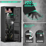 Riflewell 6-10 Gun Rifle Safe, Digital Keypad Large Unassembled Gun Safes for Rifle and Shotgun, Rifle Safe with Backlit Keypad & Dual LED Light, Removable Shelves & Adjustable Ammo Box Riflewell