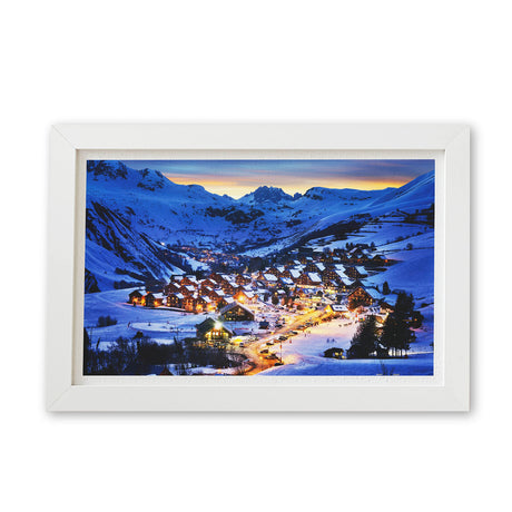 Pintoo Jigsaw Puzzles 1000 Piece for Adults - Beautiful Dusk in French Alps Resort Beautiful Plastic Puzzle for Home Decor Zero Dust Easy Storage [H1797] Pintoo