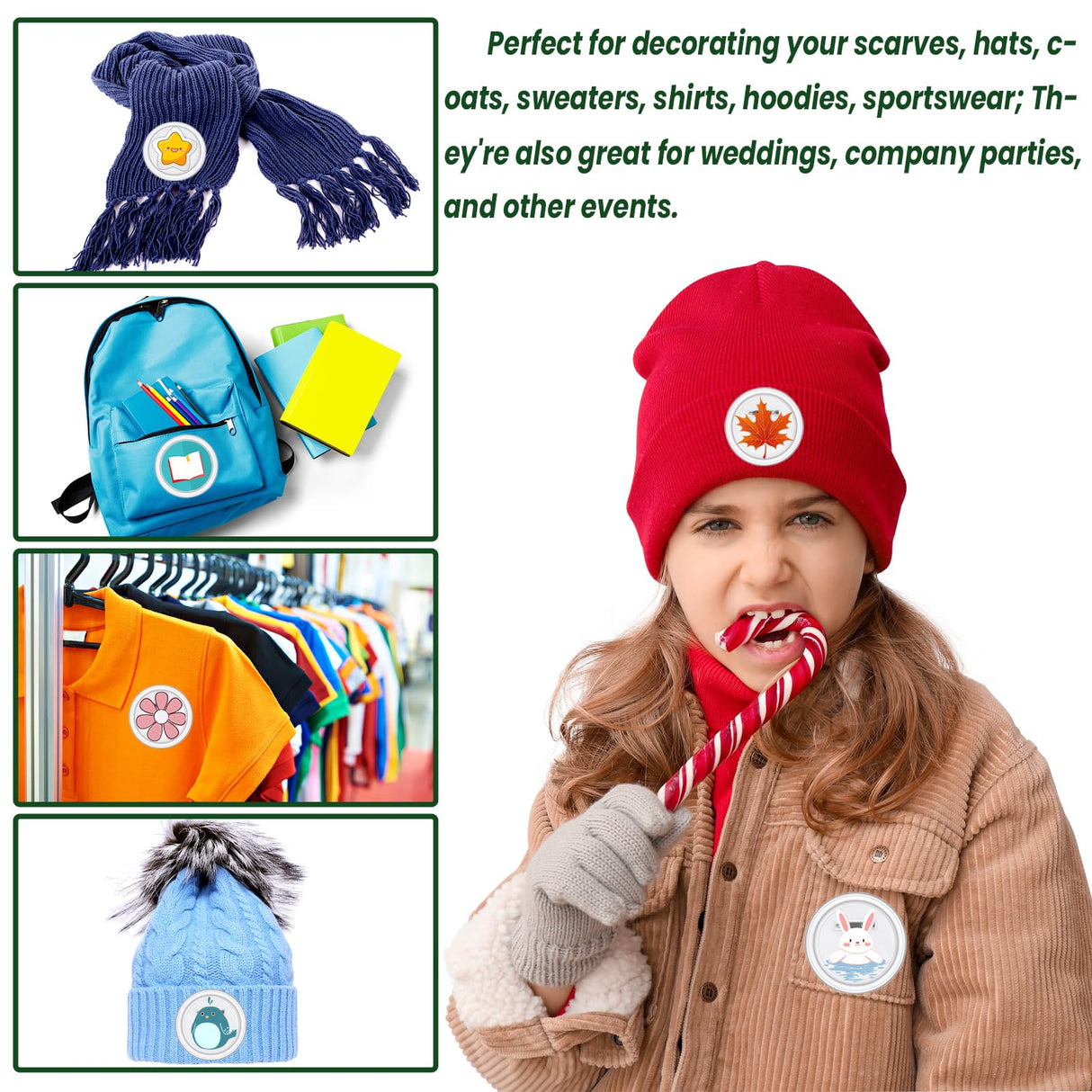 Wpxmer 40 Pack Acrylic Button Pin Badge 3 Inch Clear Plastic Craft Button with Pin Round Picture Photo Buttons Blank Pin Buttons for Crafts Supplies, School DIY Projects (40) Wpxmer