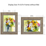 LUCKYLIFE 5x7 Picture Frame Set of 4, Rustic Farmhouse Picture Frames for Table or Wall Hanging LUCKYLIFE