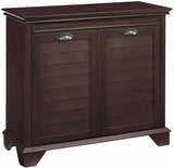 Crosley Furniture Lydia Laundry Hamper with Linen Sorting Bags, Bathroom Storage and Organization, Espresso Crosley Furniture