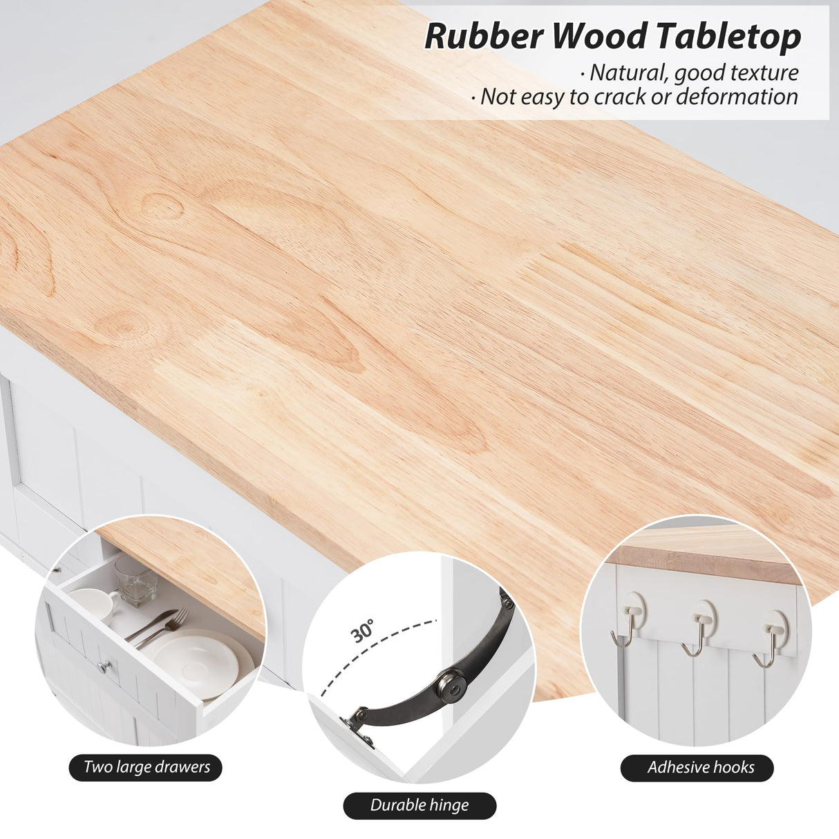 Ancohom Double Tilt Out Trash Cabinet 13 Gallon Kitchen Waste Bins, Laundry Hamper Tilt Out Freestanding Pet Proof Trash Can Garbage Can Holder for Living Room Dining Room (White) Ancohom