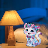 YIYIAH Diamond Art Cat Decor Statues Desk Placement Ornament - 5D Cartoon Diamond Painting Kits for Beginners - DIY Diamond Art Kit Full Round Drill Big Gem Art Cat Gifts for Women YIYIAH