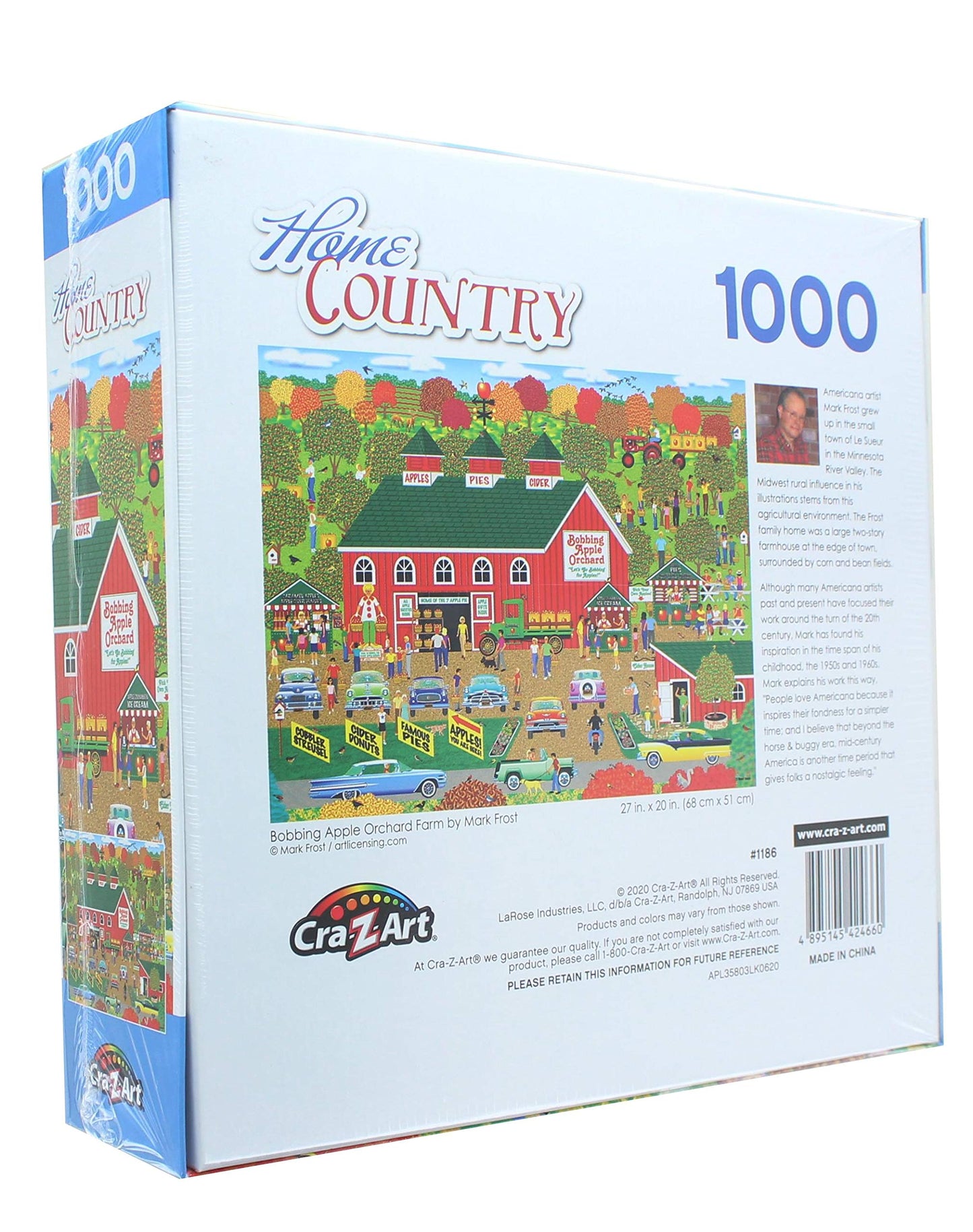 RoseArt - Home Country - Bobbing Apple Orchard Farm - 1000 Piece Jigsaw Puzzle for Adults