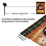 Lighted Christmas Garden Flag for Outside, Led Snowman Garden Flag, Winter Yard Flag 12x18 Double Sided for Outdoor Yard Porch Lawn Decoration FLAGMESAGE