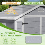 Flamaker 6 x 4 FT Outdoor Storage Shed, Garden Resin Shed with Floor, Plastic Tool Shed with Lockable Door for Backyard Patio Lawn Pool Flamaker