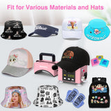 BERXOL Hat Press,Hat Press Heat Machine for Caps, Curved Heat Plate，Precise Temperature & Timer Control for Easy Operation, Mini Hat Heat Press for Hats, Bags and Socks (Coral Pink) BERXOL