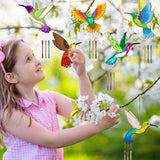 6 Pack Hummingbird Wind Chime Kit for Kids to Paint Make You Own Spring Wind Chimes Wooden Art Arts and Crafts Bird Ornaments Spring Smmer Party Decoration for Kids and Adults BAPHILE