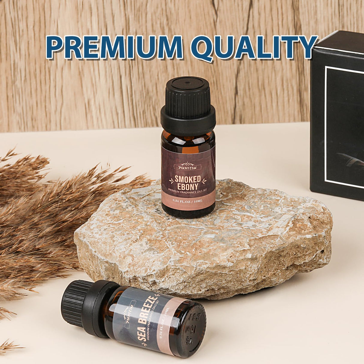 FUHITIM Fragrance Oil, Charming Men's Set Diffuser Oil for Home, Soap & Candle Making Scents, Aromatherapy Essential Oils -Sea Breeze, Fireside Vanilla, Cedar and More(6 * 10ML) FUHITIM