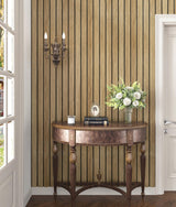 STICKEEP 3D Brown Wood Panels for Walls 120" x 12" Acoustic Slat Wall Paneling Peel and Stick Wood Panels Self Adhesive Flexible Wooden Slat Wallpaper for Bedroom Living Room Wall Decor Ceiling STICKEEP