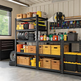 ZEUKMXOO Black Shelving Unit,35.55''×16''×72'' Heavy Duty Garage Storage Shelves, Adjustable Shelf Rack, 2400 lbs Free Standing Shelves, Utility Rack ZEUKMXOO