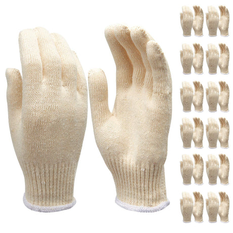 EBLAELEL Safety gloves white cotton bbq heat liners grilling work glove men cooking women knitted cotton Pack of 12 EBLAELEL