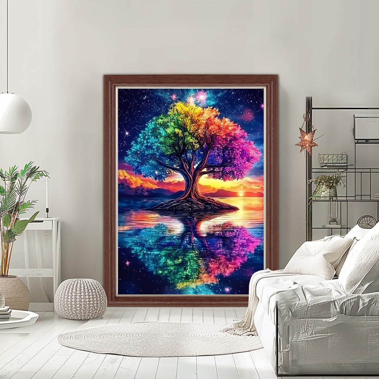 Lxmsja Tree of Life Diamond Art Kits for Adults, Tree DIY Full Drill Diamond Painting Kits for Beginners, 5D Gem Art Crafts for Adults, Home Wall Decor 12x16 inch Lxmsja