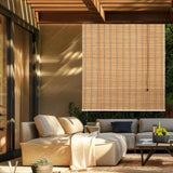 CSBWDLT Bamboo Blinds Roman Bamboo Curtains Roller Shades for Interior Windows,Roll Up Blinds Indoor Outdoor Patio 30" W x 64" H CSBWDLT
