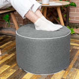 AbunHeri Outdoor Ottoman Outdoor Ottomans for Patio 19x12 Inches Modern Lightweight Foam Stuffed Pouf Outdoor Footstool Footrest Foot Stool Waterproof (Gray) AbunHeri
