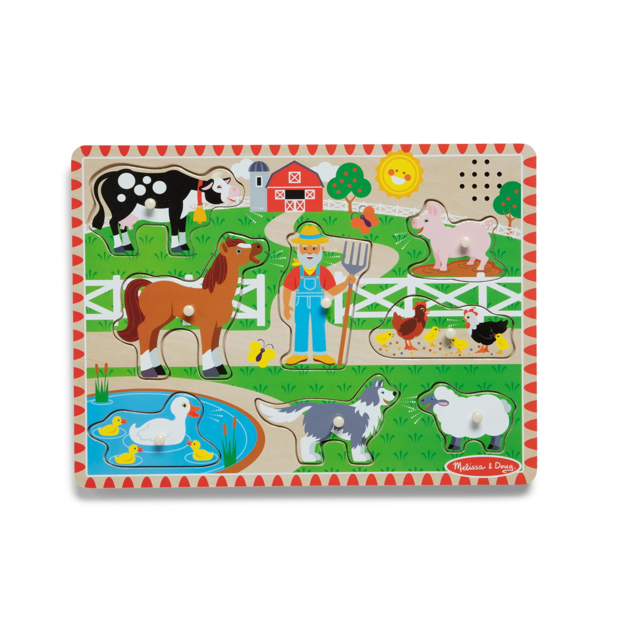 Melissa & Doug Old MacDonald's Farm Sound Puzzle - Farm Animal Toys, Sound Puzzles For Toddlers And Kids Ages 2+ Melissa & Doug