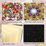 JZHYOAN DIY Diamond Painting Blank Notebook Kits Lion Special Shape Diamond Art Kits Dairy Travel Drawing Message Art Gifts Notepad A5 Hardcover Journal Note Book for Work Note Taking Adult JZHYOAN