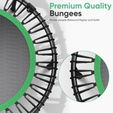 HYD-Parts 40" Foldable Fitness Trampoline for Adults with 32 Bungee Cords 450lbs, Portable Exercise Mini Trampoline, Small Rebounder Indoor/Outdoor, Quiet Workout Equipment HYD-Parts