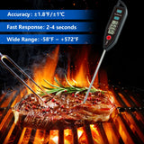 BOMATA Waterproof IPX7 Thermometer for Water, Liquid, Candle and Cooking. Instant Read Food Thermometer with Long Probe for Cooking, Meat, BBQ! T101 (Black Color)… BOMATA