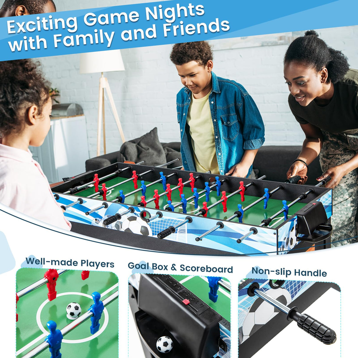 GYMAX Multi Game Table 48", 14 in 1 Combo Game Table w/Basketball, Billiards, Foosball, Ping Pong, Hockey, Shuffleboard, Bowling, Chess, Checkers, Backgammon, Tic Tac Toe for Game Room, Family Night GYMAX