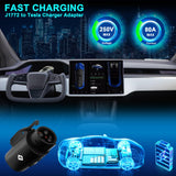EVCUBNB Tesla to J1772 Adapter, for All J1772 EV, 80A 250V Max, Portable and Outdoor EV Adapter, for Tesla High Powered Connectors, Destination Charger, Mobile Charger, Wall Charger, (Black) EVCUBNB