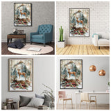 MRMIOOM 5D Christmas Diamond Painting Kits for Adults, DIY Christmas Deer Diamond Art Kits for Beginners, Full Round Rhinestone Gem Art Crafts Paintings for Home Wall Decor 12"x16" MRMIOOM