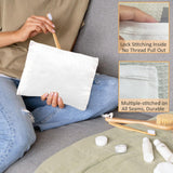 Koolmox Canvas Zipper Pouch, 40 Blank White Cloth Pouch, Pencil Pouch White Sublimation Cosmetic Pouches Blanks Makeup Bags Bulk, Black Zipper Canvas Bag Blanks for Vinyl Projects Decorating Koolmox