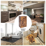 Zedesey 13 Gallon Tilt Out Trash Cabinet with 2 Drawers Wood Hidden Kitchen Recycling Cabinet Free Standing Pet Proof Trash Can Laundry Cabinet for Kitchen (Rustic Brown) Zedesey