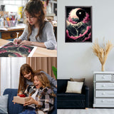 CEOVR Cherry Blossoms Diamond Painting Kits for Adults, Japanese Landscape Diamond Art Dots 5D Full Drill DIY Gem Art, Adult Crafts Kits Arts and Crafts, Wall Decor for Home Office 12x16in CEOVR