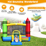 Costzon Inflatable Bounce House, Party Castle Bouncy House for Kids 12ft L x 9ft W x 6ft H Indoor Outdoor Fun with Large Jumping Area & Fun Slide, Toddler Bounce House for Backyard Birthday Gifts Costzon