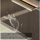 ZGNBSD Double Bathroom Vanity with Sink - Floating Bathroom Vanity Contains Smart Defog Mirror Cabinet, Solid Wood Bathroom Vanity with Drawer, Wall Mounted (Double Sink 60") ZGNBSD