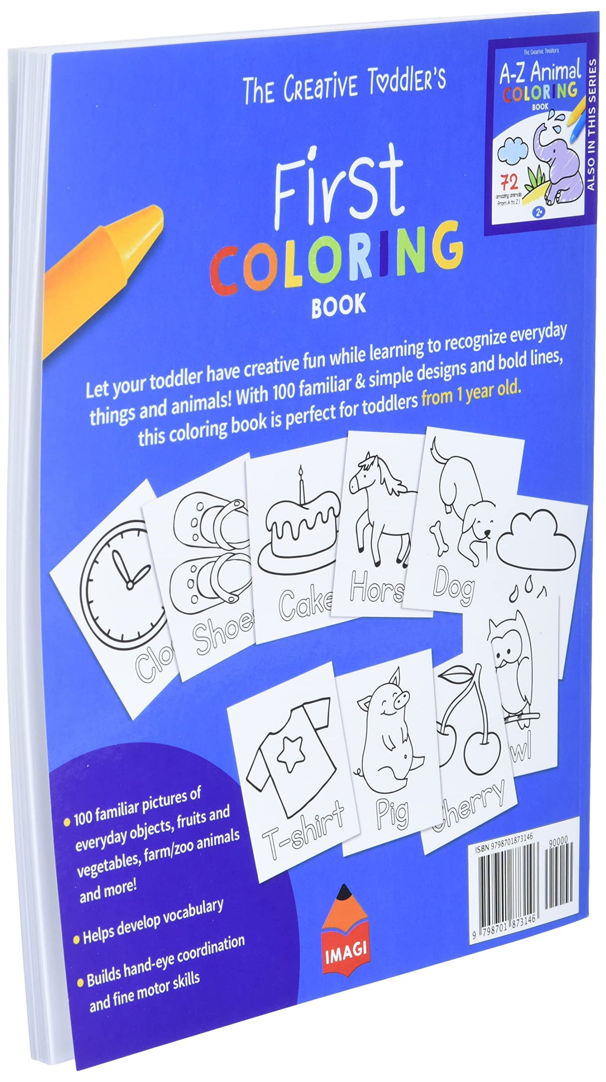 The Creative Toddler’s First Coloring Book Ages 1-3: 100 Everyday Things and Animals to Color and Learn | For Toddlers and Kids ages 1, 2 & 3 (US Edition) WoodArtSupply