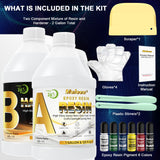 Epoxy Resin 1 Gallon - Crystal Clear Epoxy Resin Kit, 2 Part Casting Resin for Art, No Yellowing, No Bubble, Self Leveling, High Gloss, Suitable for DIY Jewelry, Resin Craft, Desktop Coating, Casting Muloen