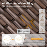 SUNSHINE VALLEY Patio Conversation Set Outdoor Furniture Brown Wicker Rattan Sets with Cushion Sectional Furniture,7 Pieces 9 Seats,Beige SUNSHINE VALLEY