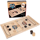Crazy Games Fast Sling Puck Board Game I 24" Small Wooden Family Games, Table Top Hockey Game for Adults & Kids, Competitive game ideal for parties Crazy Games