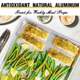 Commercial Quality Baking Sheet Pan Set, Natural Aluminum Cookie Sheet, Umite Chef Warp Resistant Nonstick Baker's Half Sheet Pan, Large Thick Cookie Tray Pans for Baking, Roasting(2 Pack, 18X13Inch) Umite Chef