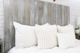 Barn Walls Graywash Floating Headboard - Handcrafted Farmhouse Design with Adjustable Height for Queen Size Beds Barn Walls