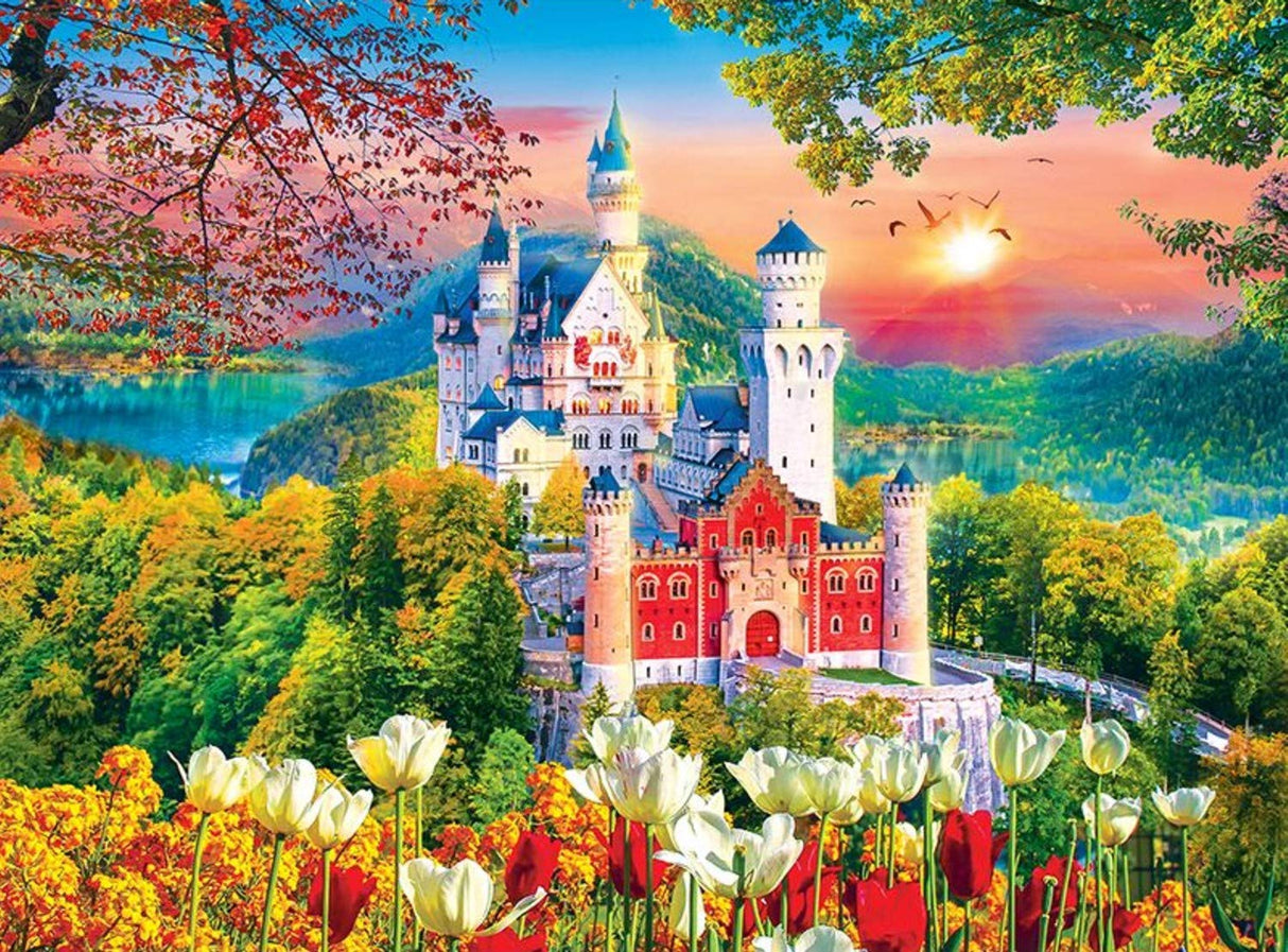RoseArt - Kodak Premium - Famous Neuschwanstein Medieval Castle, Germany - 1000 Piece Jigsaw Puzzle for Adults RoseArt