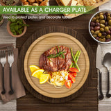 LorisArm Bamboo Plates 8-inch Round ServingTray Wooden Plate Reusable, Wood Serving Platter for Dinner, Dessert, Salad, Appetizer, Snack. LorisArm