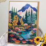 YALKIN Paint by Numbers for Adult Kits, DIY Landscape Oil Acrylic Painting Paint by Numbers on Canvas, Adults Paint by Numbers Kits Drawing Paintwork for Home Decor 16x20 inch/40X50CM (No Frame) YALKIN