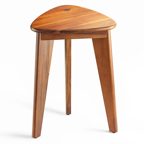 12" Corner Shower Foot Rest - Wooden Showers Stool Seat for Shaving Legs - Small Corner Shower Benches for Inside Shower - Waterproof Bath Step Stools Bench for Bathroom (Height - 18in, Acacia) HOLANA