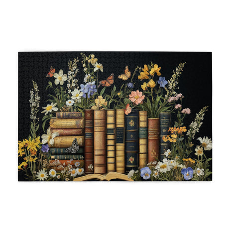 MA6GE8DE Retro Wildflowers Puzzles for Adults 1000 Pieces,Wildflowers Pages Jigsaw Puzzle, Vintage Book Puzzles for Book Lover,Plant Floral Flowers Puzzle As Home Decor,Classic Wooden Puzzle MA6GE8DE