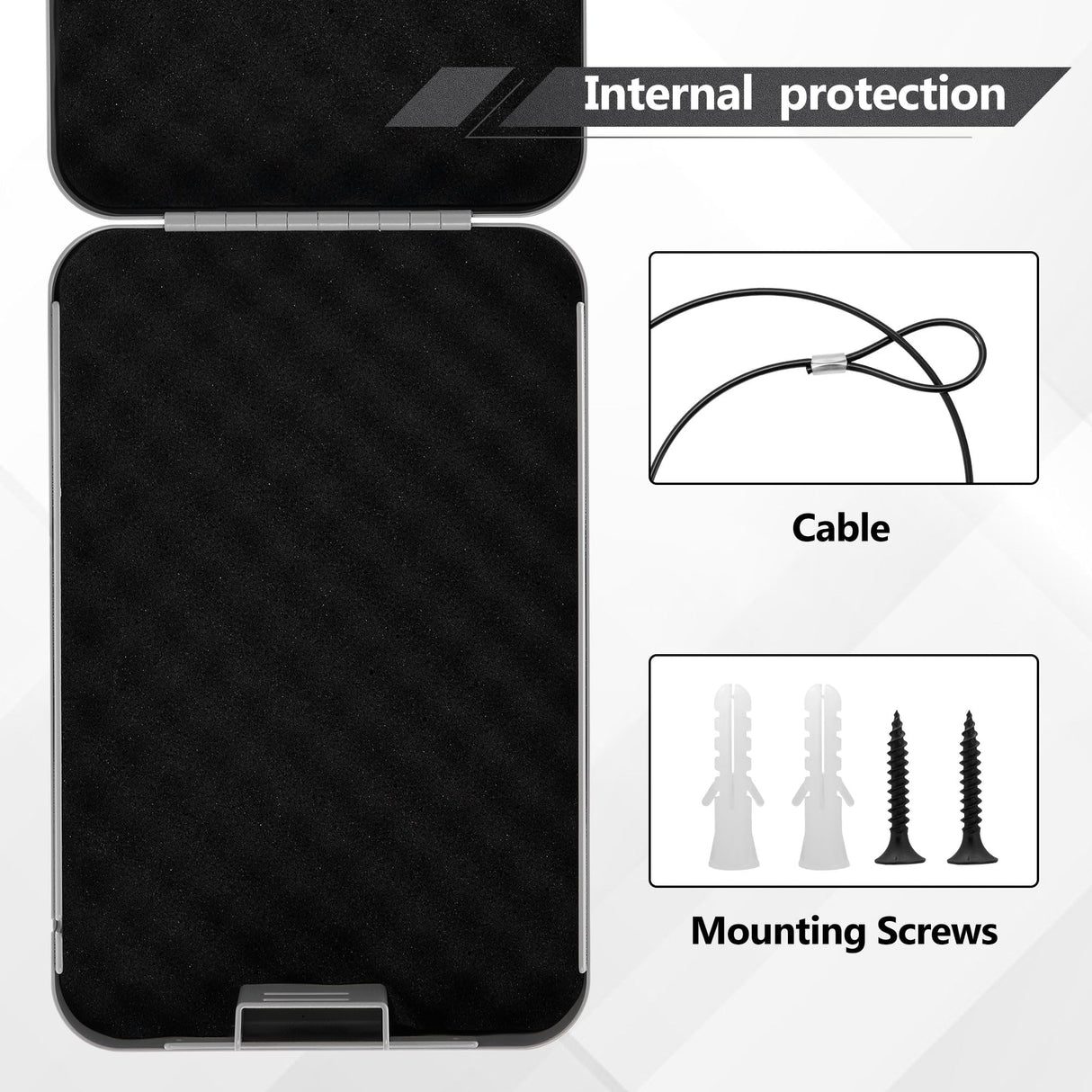 Sgorlds Gun Safe for Pistol, Portable Handgun Lock Box with Combination Lock, Pistol Safe for Car, Home, Travel, 11.5" x7.5" x2.5", Gray Sgorlds