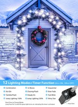 Minetom Christmas Lights Outdoor Cluster Lights - 1000 LED 50 Ft Christmas Firecrackers String Lights, 12 Modes Timer Waterproof Plug in Twinkle Fairy Light for Xmas Tree Garland Party, Cool White Minetom