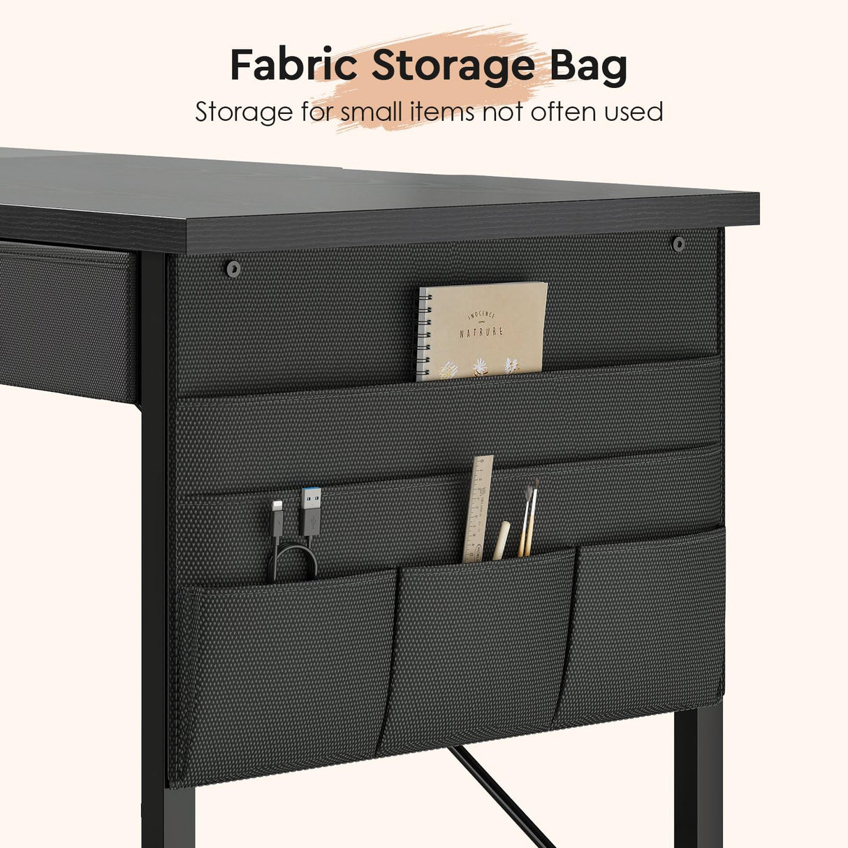 Ｍａｉｈａｉｌ Maihail Small Desk with Drawers, 31.5 inch Small Computer Desk with Drawers, Writing Desk for Small Spaces, Small Office Desk with Metal Frame, Black Maihail