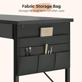 Ｍａｉｈａｉｌ Maihail Small Desk with Drawers, 31.5 inch Small Computer Desk with Drawers, Writing Desk for Small Spaces, Small Office Desk with Metal Frame, Black Maihail