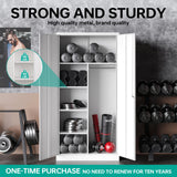 SISESOL Metal Storage Cabinets Locker with Locker Shelf, 72" Armoire Closet Organizer with Hanging Rod Storage Locker, Cabinet for Bathroom Storage Cabinet with Doors Lockers for Employees SISESOL