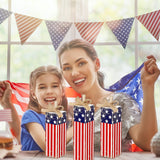 Redbaker 3 Pcs Patriotic Tiered Tray Decor Memorial Day Decorations 4th of July Wood Table Block and Centerpieces Rustic Farmhouse Wooden Firework Sign for Home Tabletop Shelf Decor Redbaker